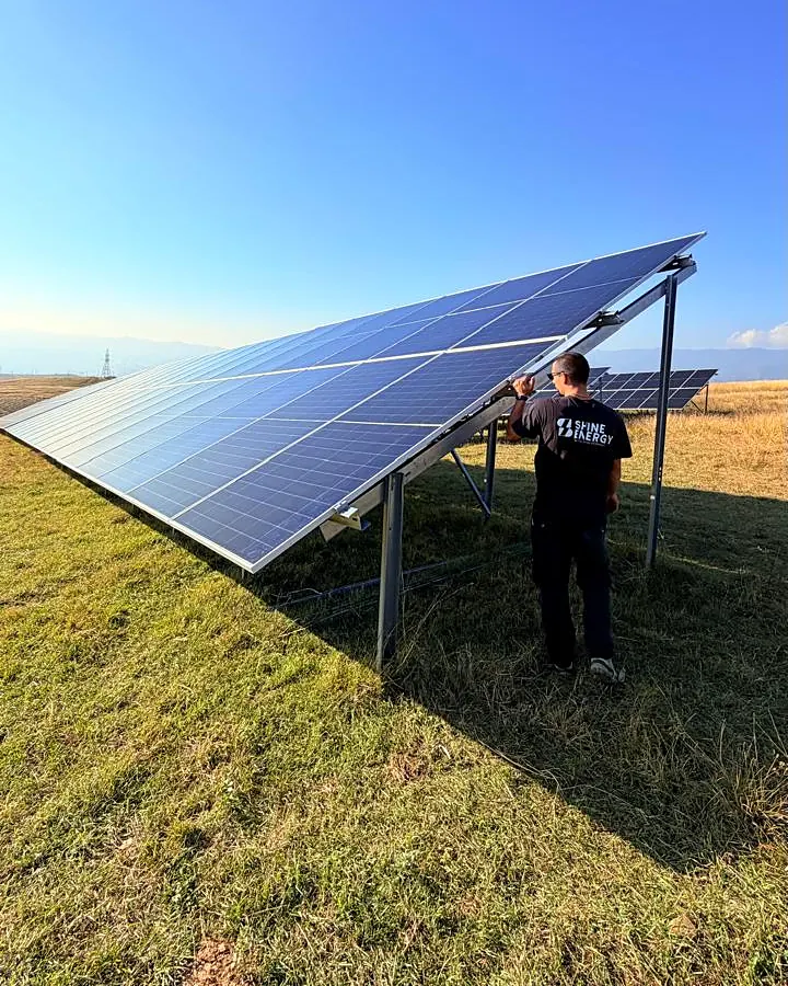 Module inspection at the Mukhiani One solar plant